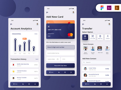 E-Wallet App app bank and finance app bank app ui branding design e wallet app finance app ui graphic design ios ui ios ui design mobile app mobile app design ui