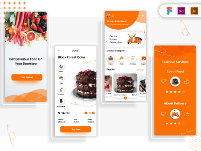 Food Delivery App app design food app food delivery app graphic design ios ui design mobile app mobile app design ui