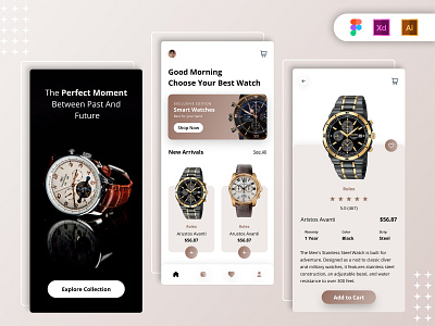 E-commerce App UI app app design app ui design ecommerce graphic design ios ui ios ui design mobile app mobile app design mobile app ui ui uiux watch app