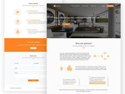 Sell Club Landing Page homepage how to landing landing page product property real estate sell steps web web design website