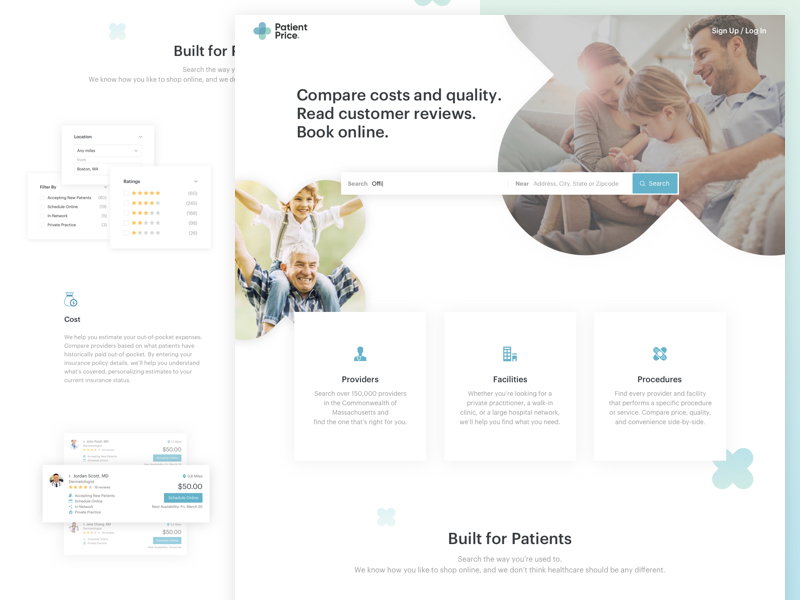 patient-price-landing-page-by-emily-feng-on-dribbble