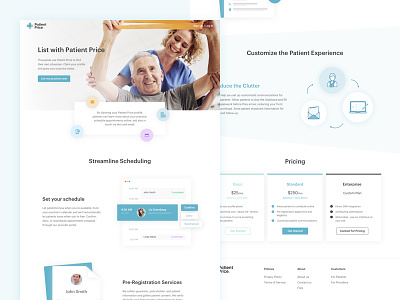 Patient Price Landing Page - For Providers health health care homepage illustration lander landing page patient pricing provider ui ux web