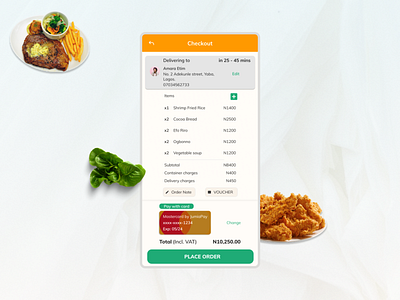 Jumia Food Checkout Redesign #DailyUI 002 checkout daily ui design ui ux