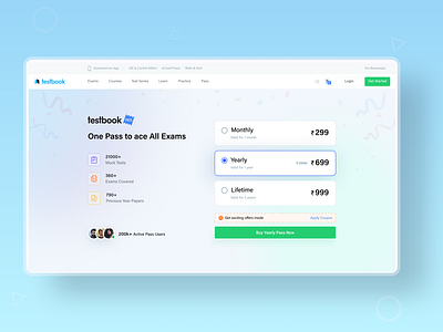 Testbook Pass Web Design