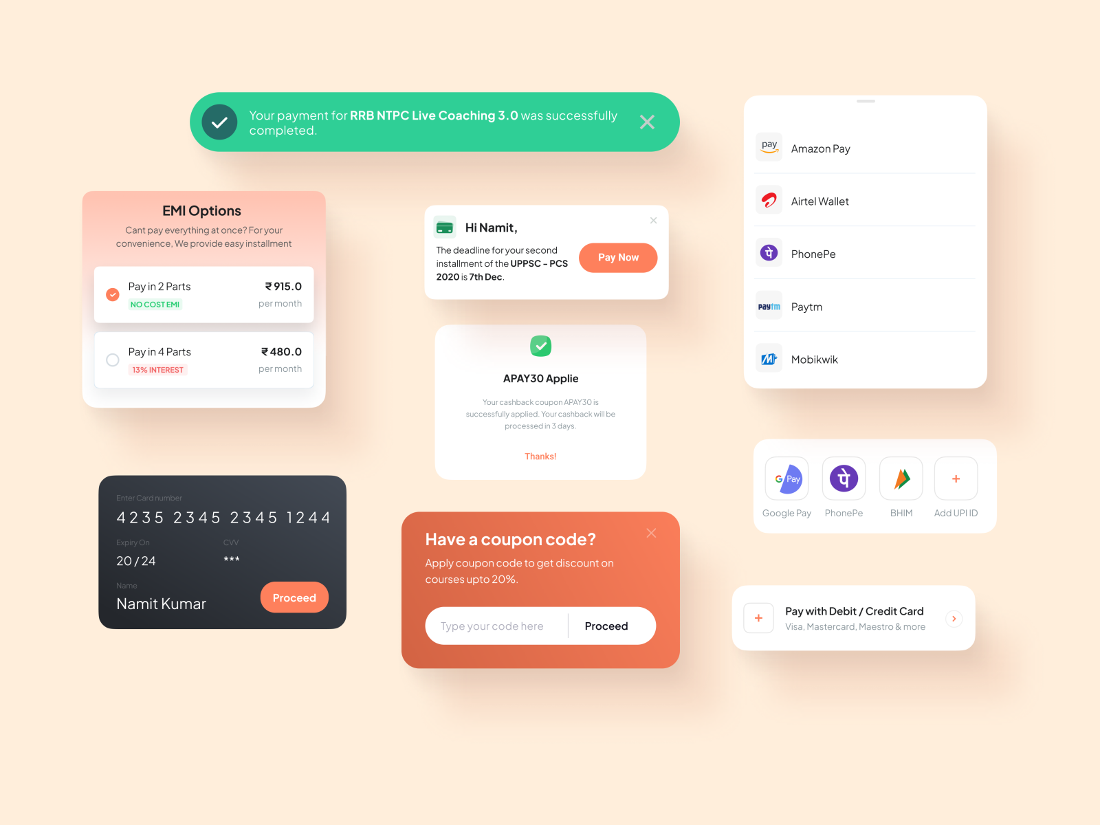 EMI Components by Jeemani Haloi on Dribbble