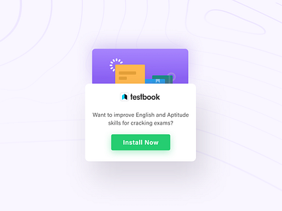 App install popup app app design design download edtech exam app il illustration install app logo popup testbook ui design ux vector