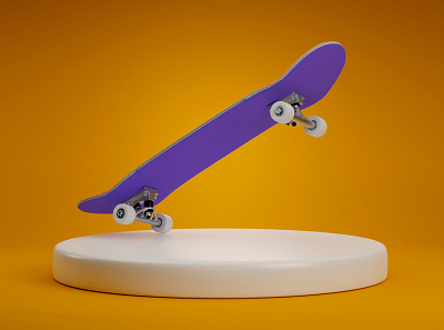 3D skateboard modelling 3d