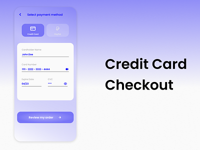 Daily UI 002: Credit Card Checkout app card checkout checkout credit card credit card checkout graphic design illustration order order checkout ui user interface