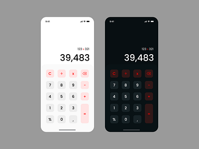 Daily UI 004: Calculator Design app calculator calculator app calculator daily ui calculator design calculator ui calculator uiux daily ui dailyui graphic design ui user interface ux