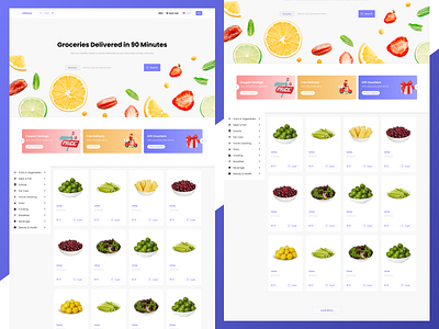 Grocery Store (Landing Page) grocery store homepage landing page uiux designing