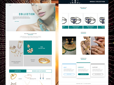 Jewellery Shop jewellery landing page latest shop shopping website trendy ui design