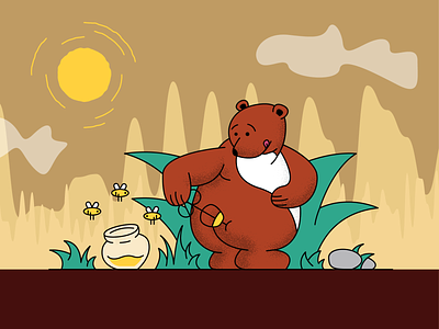 Bear adobe bear bears character cute illustration pen vector