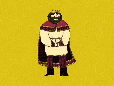 King illustration paper pencil photoshop