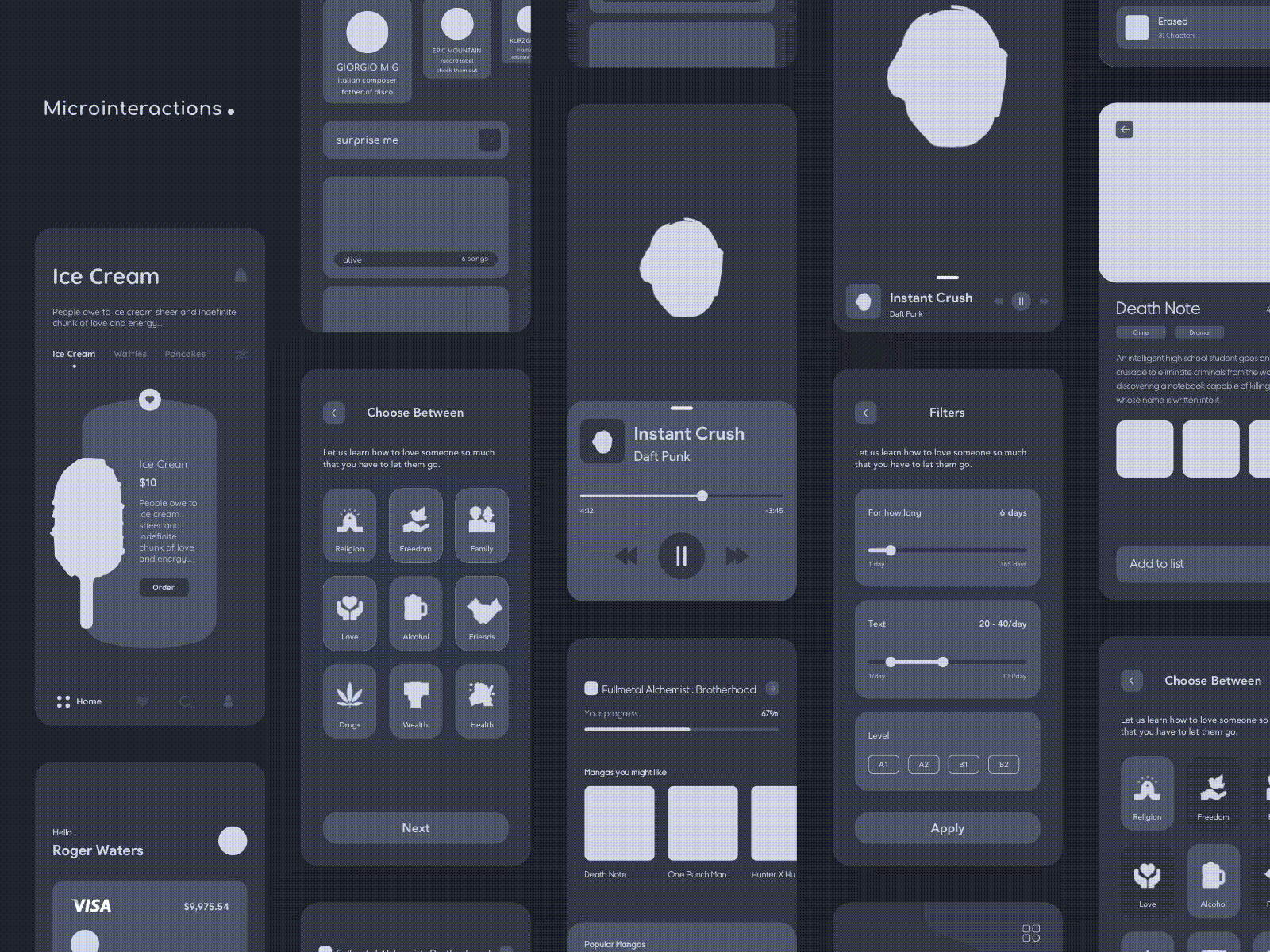 Wireframes to UI highlight app app design case study collection concept microinteraction mobile ui uidesign wireframes