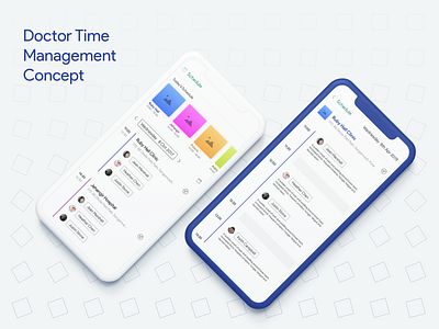 Doctor Time Management Concept app doctor management mobile schedule time ui ux