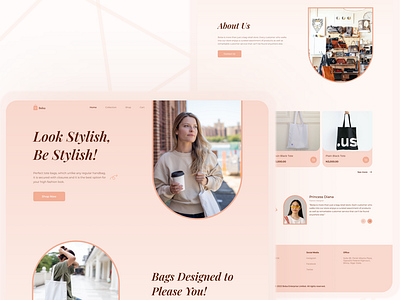 Landing Page for A Tote Bag Store