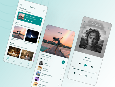 Mood Based Music App design figma ui ux