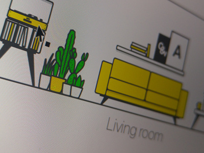Living room design house illustration illustrator