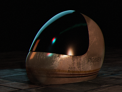 Rosen Helmet 3d blade runner blender concept art cyberpunk