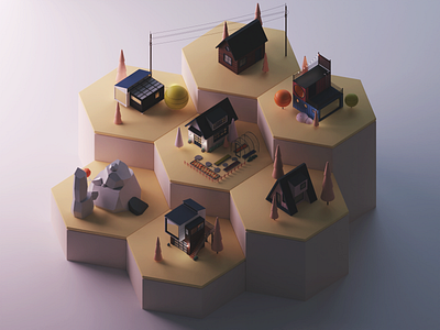 Isometric Hex Illustration