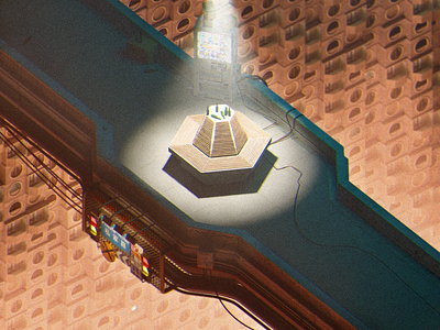 Sky Bridge 3d blender brutalism concept art cyberpunk isometric metabolism