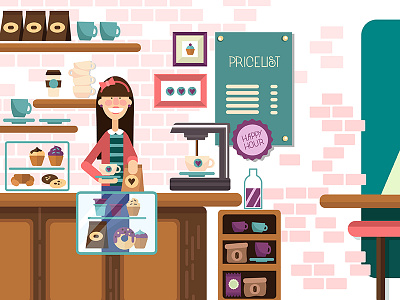 Coffee Shop coffee flat illustration shop