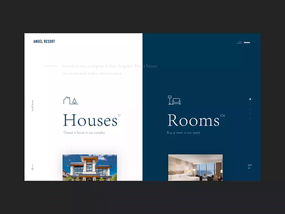 Angel Resort Main Page Animation animation colors homepage interaction motion property real estate typography ui video website