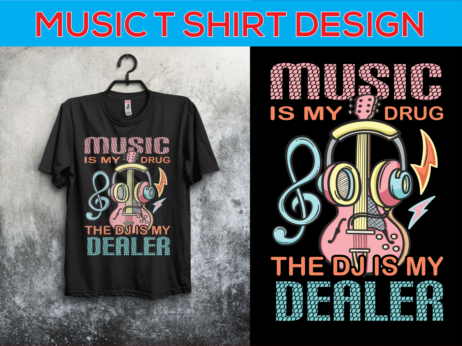 music t shirt design by Md Robiul islam Rubel on Dribbble