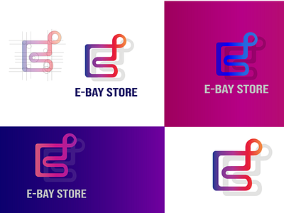E-bay Store Logo branding design ebay effects gradient graphic design illustration logo logo maker logo type store typography vector