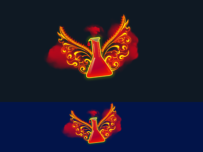Phoenix Lab Gaming Icon branding design effects fire game gaming icon graphic design illustration lab logo logo maker logo type phoenix red typography vector