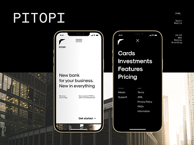 PITOPI - App android app appdesign application banking branding card design finance illustration ios iphone mobile mockup motion graphics product typography ui ux web