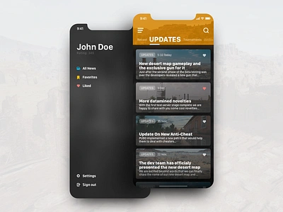 PUBG News app app battlegrounds esports gaming iphone mobile news player playerunknowns pubg ui x