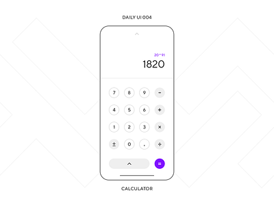 UI Challenge — Calculator app app design calculator calculator ui daily ui dailyui design mobile mobile ui mobile uiux ux
