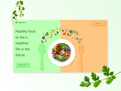 Vegetarian landing page.