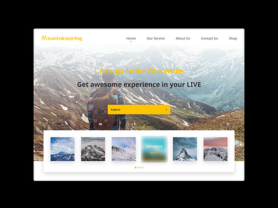 Mountaineering landing page.