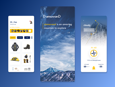 Mountaineering application. app application damavand design mountain mountaineering mountaineering app sport sport app sport app design topdesign ui uiux userexperience userinterface ux