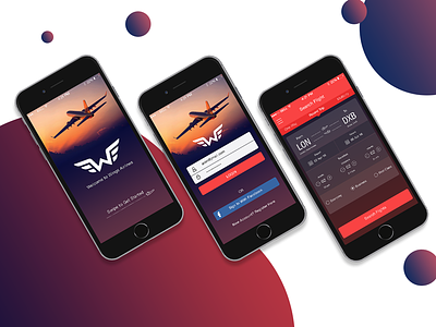 Wings Airline App concept ios app ui ux wings airlines