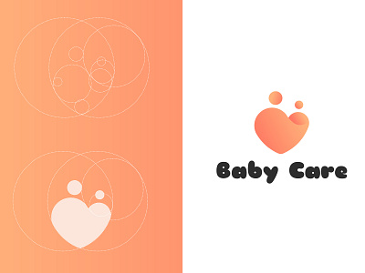 Baby Care Logo baby care childcare golden ratio logo graphic logo design mother care vector