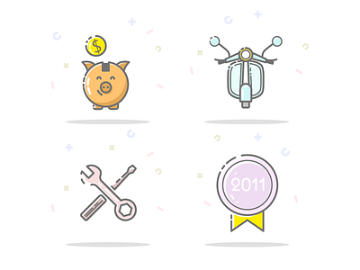 Illustrations for benefits page benefits clean hipster illustration light simple ui ux vector