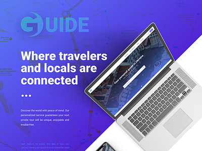 Guide - platform for hiring a guide. booking clean design guide hiring illustrations material mobile praphicdesign travel ui ux
