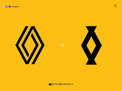 Renault Logo Redesign branding design graphic design illustration logo redesign redesign logo renault typography vector