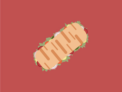 Sandwich flat hotdog icon sandwich