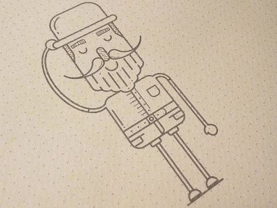 Hipster man beard character flat hipster illustration man outline sketch