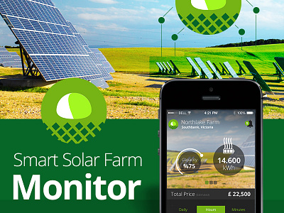Solar Farm Monitor for iPhone 6 dashboard energy farm icon ios 8 iphone iphone 6 monitor solar
