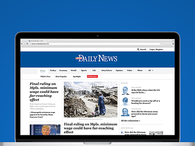 Hürriyet Daily News - Proof of concept concept dailynews hürriyet news newspaper poc responsive ui web