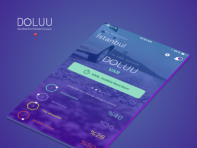 Doluu (Concept) alarm app concept hail hava durumu ios notification snooze ui weather