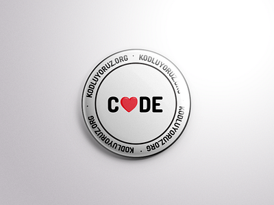 Kodluyoruz Badge (Love) badge code kodluyoruz love sticker
