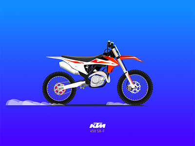 KTM 450 SX-F (.sketch) 450 bike dirt draw enduro illustration ktm motocross motocycle sketch vector