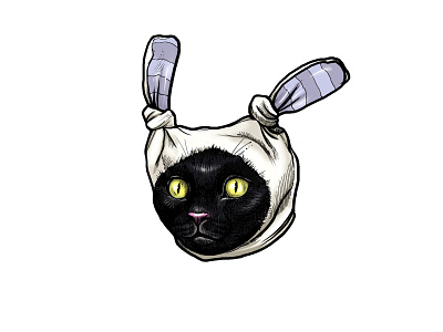 funny cat art cat design graphic design illustration nft sticker