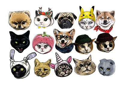 animal pattern art branding cat design graphic design illustration logo nft sticker ui